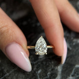 2.0 CT Pear Solitaire CVD F/VS2 Diamond Engagement Ring 1