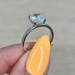 2.0 CT Oval Hidden Halo CVD F/VS1 Diamond Engagement Ring 4