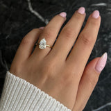 2.0 CT Pear Solitaire CVD F/VS2 Diamond Engagement Ring 3