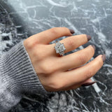 4.0 CT Radiant Three Stone Lab Grown Diamond Engagement Ring