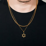 Star Of David Pendant Necklace For Men