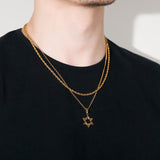 Star Of David Pendant Necklace For Men