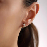 0.2 TCW Round Moissanite Drop Stud Earrings