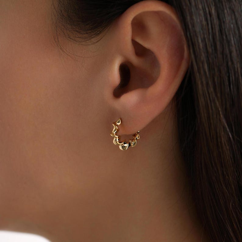 Twisted Spiral Hoop Earrings