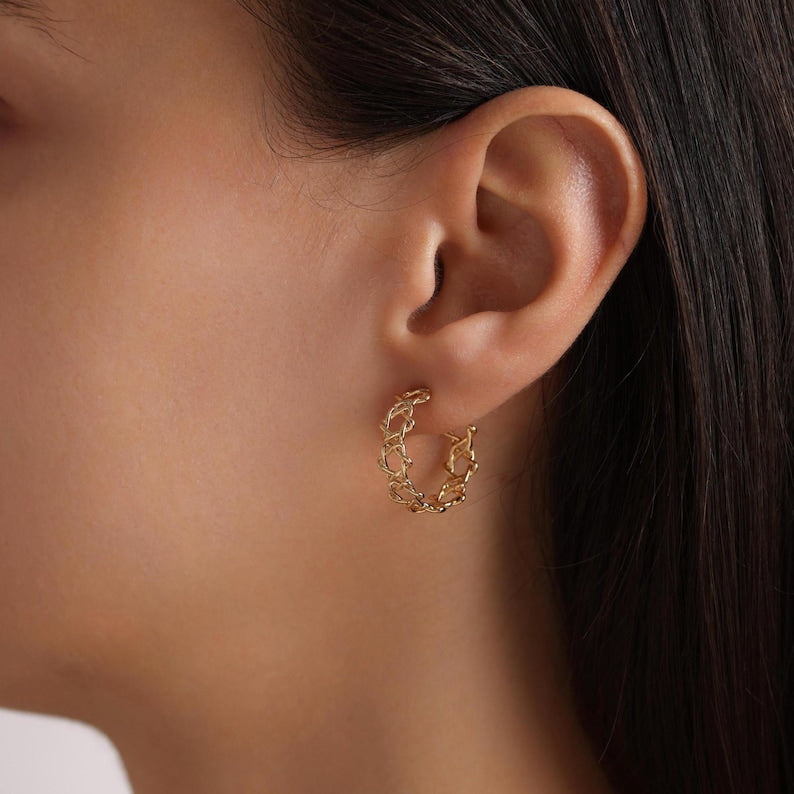 Star of David Hoop Earrings
