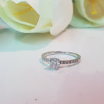 1.0 CT Round Cut Pave Style CVD F/VS1 Diamond Engagement Ring 5