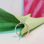 1.0 CT Round Cut Pave Style CVD F/VS1 Diamond Engagement Ring 6