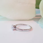 1.0 CT Round Cut Pave Style CVD F/VS1 Diamond Engagement Ring 4