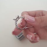 2.01 CT Princess Cut Pave CVD D/VS1 Diamond Engagement Ring 2