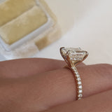 2 CT Radiant Hidden Halo CVD G/VS2 Diamond Engagement Ring 2