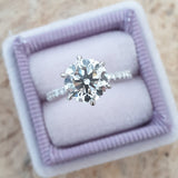 2 CT Round Cut Pave CVD F/VS2 Diamond Engagement Ring 1