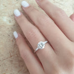 1.31 CT Round 3 Stones CVD G/VS2 Diamond Engagement Ring 3