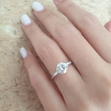 1.31 CT Round 3 Stones CVD G/VS2 Diamond Engagement Ring 3