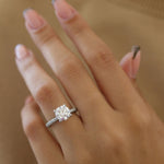 2 CT Round Cut Pave CVD F/VS2 Diamond Engagement Ring 4