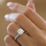 2 CT Round Cut Pave CVD F/VS2 Diamond Engagement Ring 3