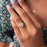 1.03 CT Oval Halo CVD G/VS2 Diamond Engagement Ring 1