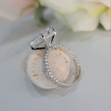 Radiant Pave Lab Grown Diamond Engagement Ring