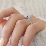 Radiant Pave Lab Grown Diamond Engagement Ring