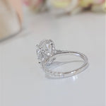 Oval Pave Lab Grown Diamond Engagement Ring