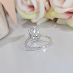 Oval Pave Lab Grown Diamond Engagement Ring
