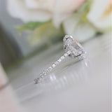 Oval Pave Lab Grown Diamond Engagement Ring