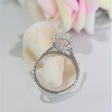 Oval Pave Lab Grown Diamond Engagement Ring