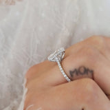 Oval Pave Lab Grown Diamond Engagement Ring
