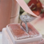 3.0 CT Cushion Halo CVD G/VS1 Diamond Engagement Ring 5
