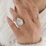 2.30 CT Pear Double Halo CVD G/VS2 Diamond Engagement Ring 7
