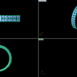 0.68 TCW Baguette and Round Moissanite Stones in 3/4th Eternity Wedding Band For Joslyn 1