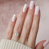 4 CT Cushion Hidden Halo Lab Grown Diamond Engagement Ring