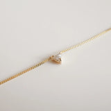 0.15 TCW Trillion Lab Grown Diamond Solitaire Necklace