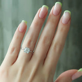 4 CT Cushion Hidden Halo Lab Grown Diamond Engagement Ring