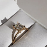 2.5 CT Emerald Solitaire Lab Grown Diamond Engagement Ring