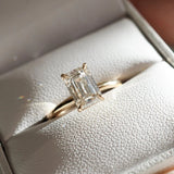 2.5 CT Emerald Solitaire Lab Grown Diamond Engagement Ring