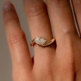 1 CT Marquise Swirl Lab Grown Diamond Engagement Ring
