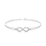 0.25 TCW Round Lab Grown Diamond Chained Bracelet