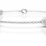 3 TCW Emerald & Marquise Lab Grown Diamond Chain Bracelet