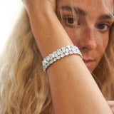15 TCW Oval Lab Grown Diamond Tennis Bracelet