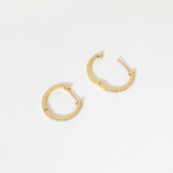 0.6 TCW Round Moissanite Hoop Earrings