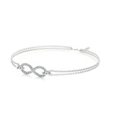 0.25 TCW Round Lab Grown Diamond Chained Bracelet