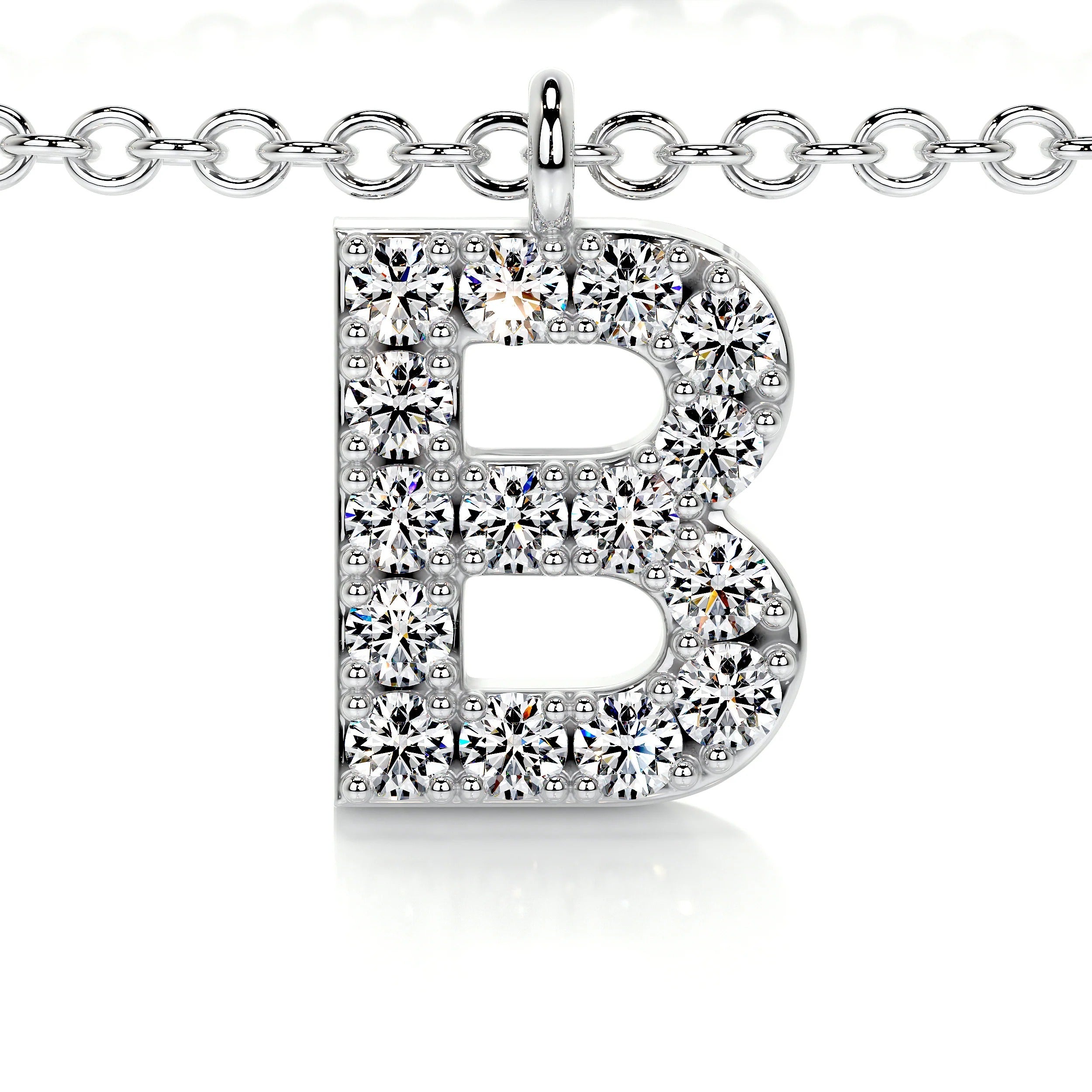 0.15 TCW Round Lab Grown Diamond Initial Bracelet