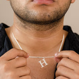 Initial Pendant Chained Necklace For Men