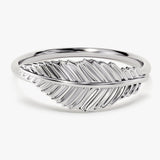Feather Hand Wedding Band