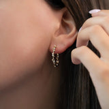 0.4 TCW Round Lab Grown Diamond Hoop Earrings