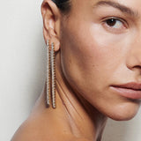 8 TCW Princess Lab Grown Diamond Tennis Earrings