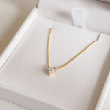 0.15 TCW Trillion Lab Grown Diamond Solitaire Necklace