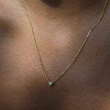 0.15 TCW Trillion Lab Grown Diamond Solitaire Necklace