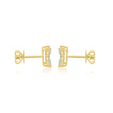 0.7 TCW Marquise Cut Flower Moissanite Earrings