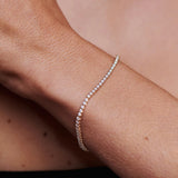 2 TCW Round Lab Grown Diamond Tennis Bracelet